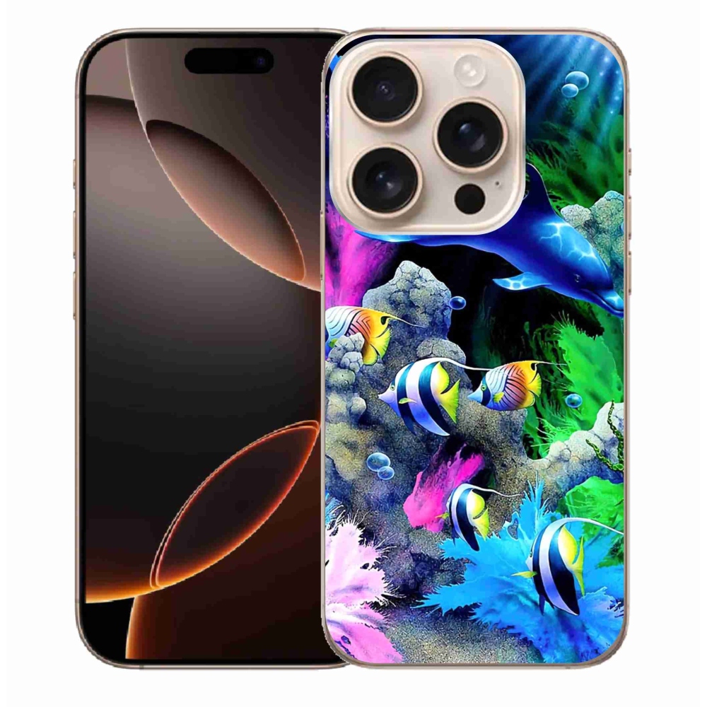 Gelový obal mmCase na iPhone 16 Pro Max - mořský svět