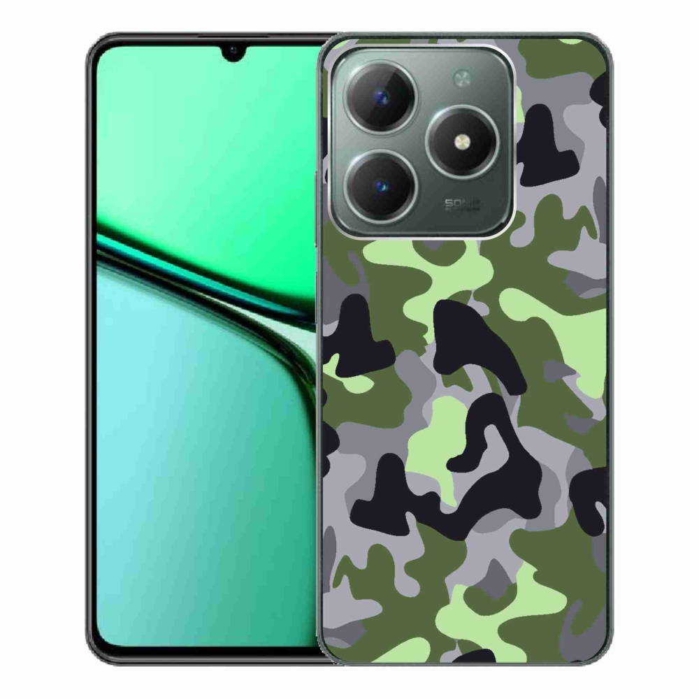 Gelový kryt mmCase na Realme C61 - maskáčový vzor 7