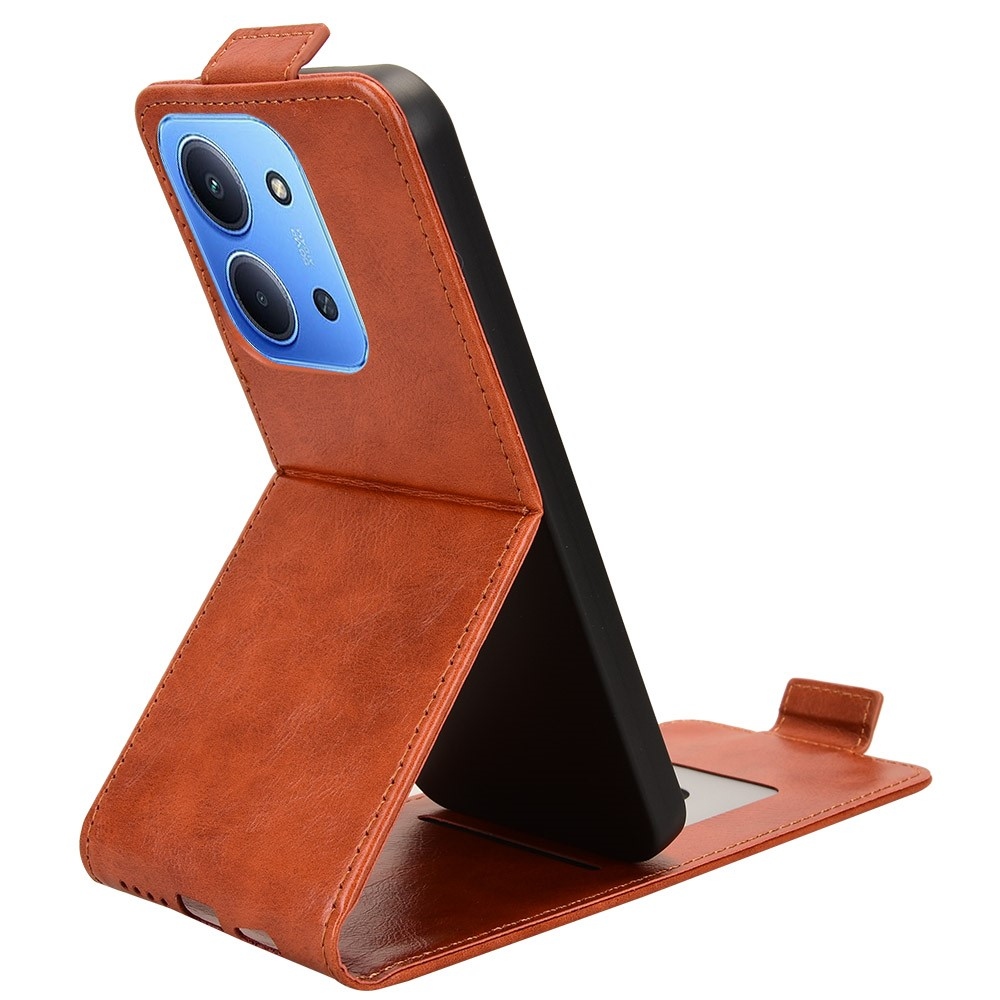 Vert flipové pouzdro na Xiaomi Redmi 15C 4G (171mm)/Poco C85 4G (171mm) - oranžové