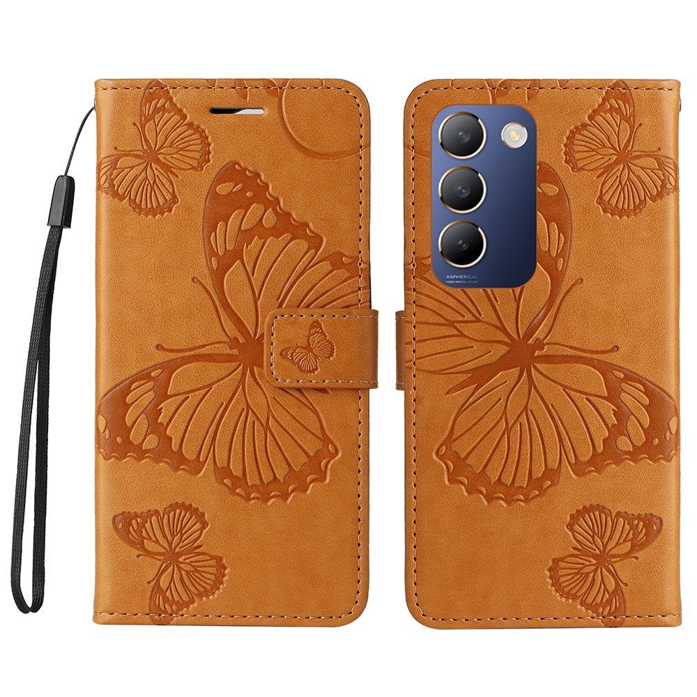 Big Butterfly knížkové pouzdro na Vivo V40 SE 4G/5G - žluté