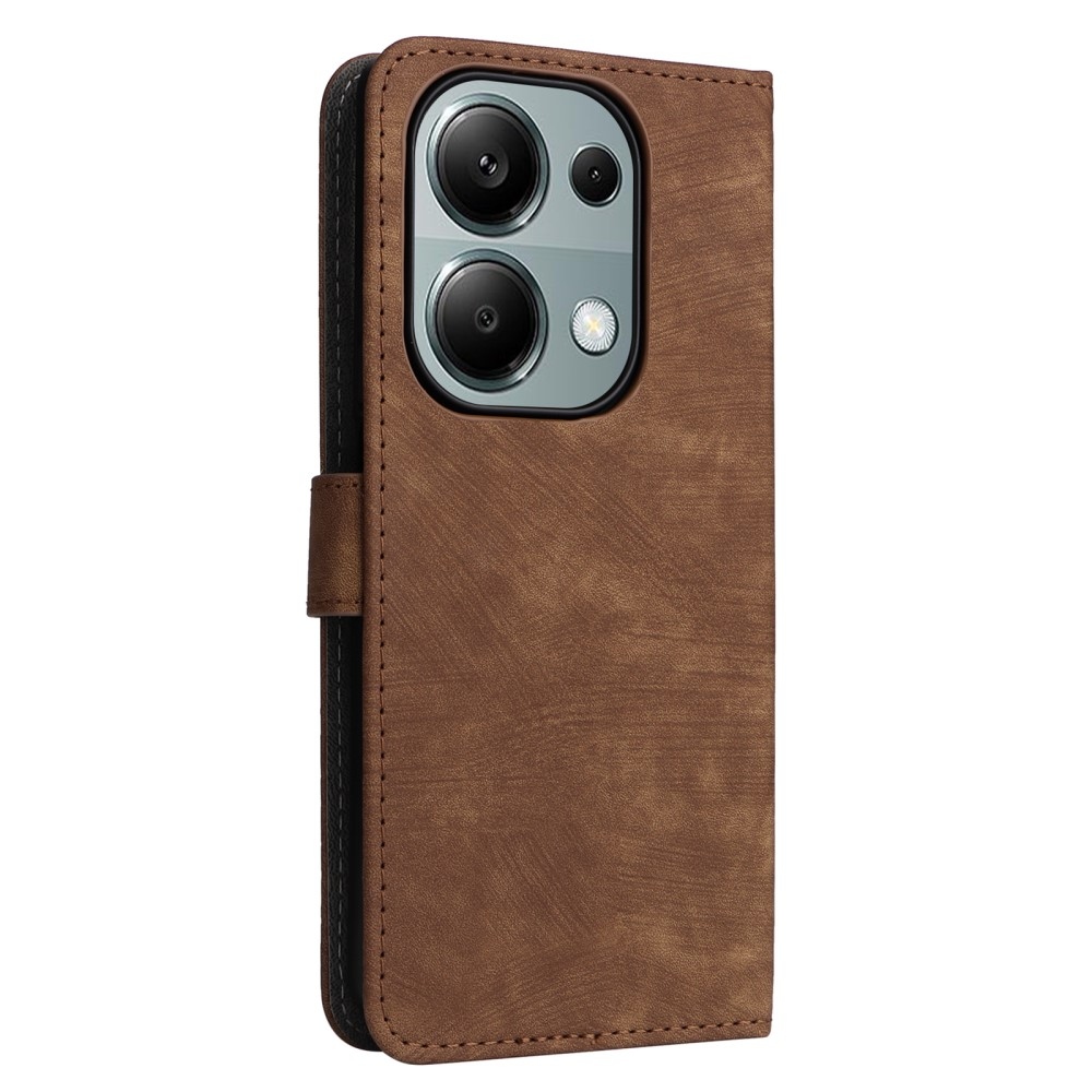RFID knížkové pouzdro na Xiaomi Redmi Note 14S/Note 13 Pro 4G/Poco M6 Pro - hnědé
