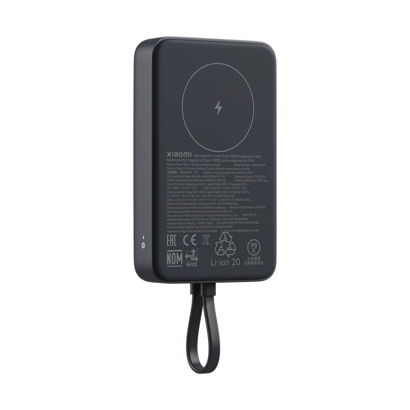 Xiaomi Magnetická Powerbanka 33W 10000mAh s Integrovaným USB-C Kabelem Gray