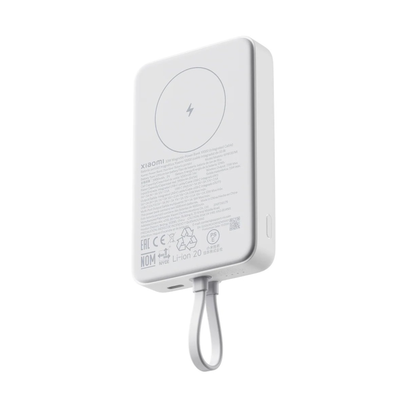 Xiaomi Magnetická Powerbanka 33W 10000mAh s Integrovaným USB-C Kabelem White