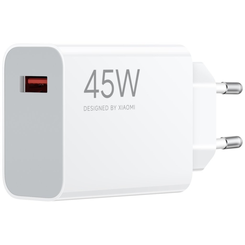 Xiaomi MDY-17-EF USB-A 45W Cestovní Nabíječka + USB-C 6A Datový Kabel White (Bulk)