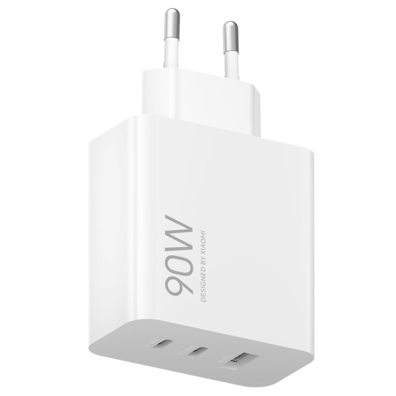 Xiaomi Triple (2xUSB-C,1xUSB-A) 90W GaN Cestovní Nabíječka White