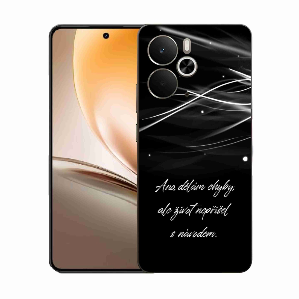 Gelový kryt mmCase na Realme 14 5G - citát černé pozadí