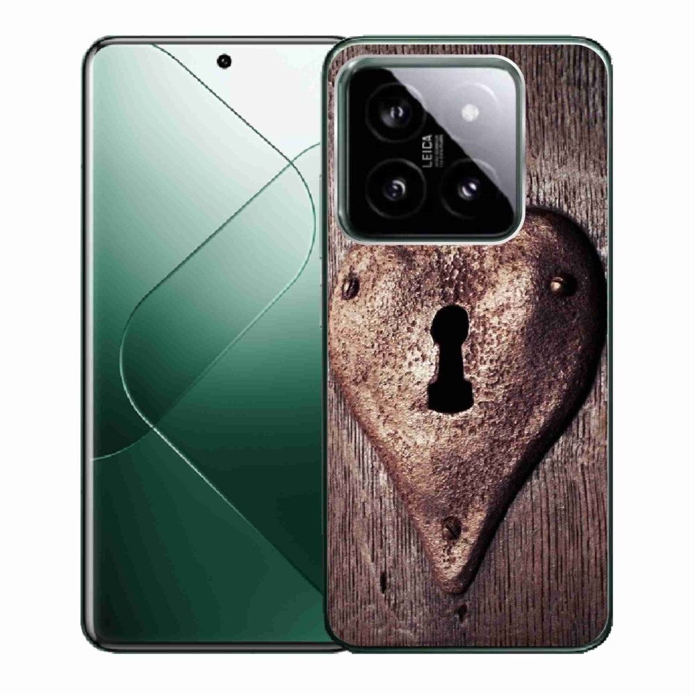Gelový kryt mmCase na Xiaomi 14 - zámek ve tvaru srdce
