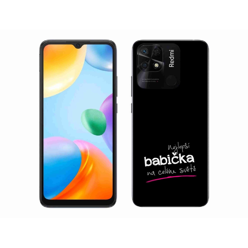 Gelový kryt mmCase na Xiaomi Redmi 10C - nejlepší babička 4 černé pozadí