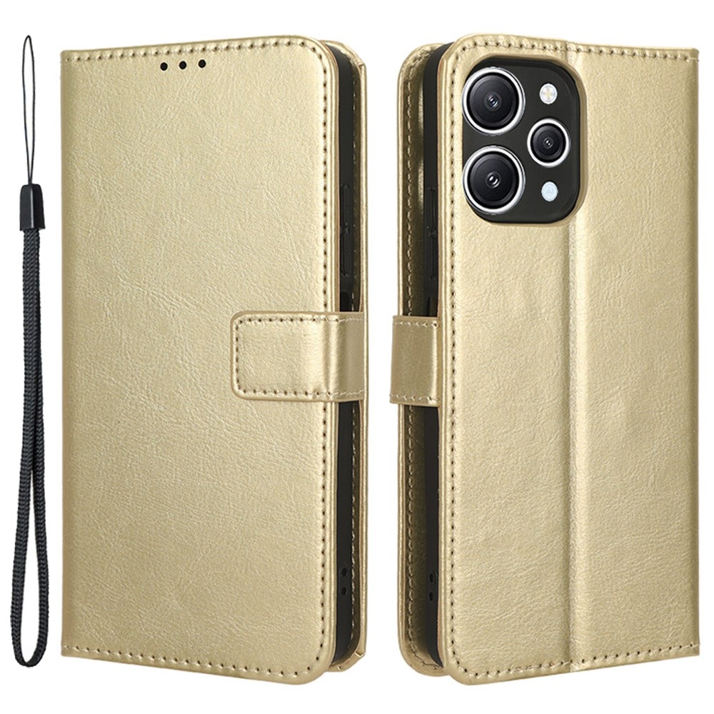 Horse knížkové pouzdro na Xiaomi Redmi 12 4G/5G - zlaté