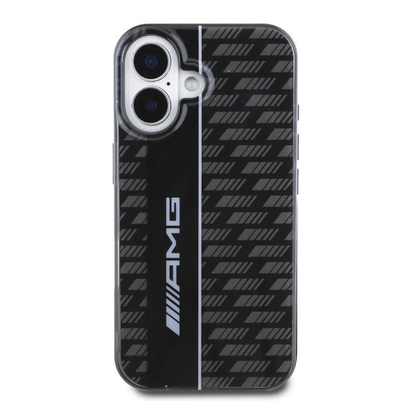 AMG Carbon Pattern Zadní Kryt pro iPhone 16 Black