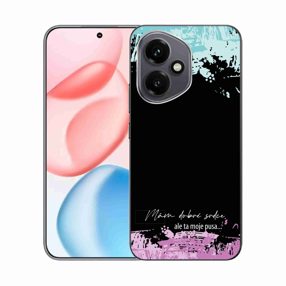 Gelový kryt mmCase na Honor 400 - vtipný text 3 černé pozadí