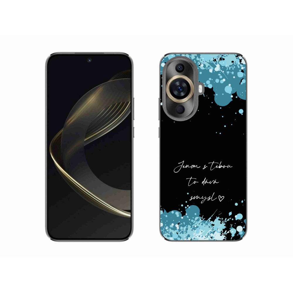 Gelový kryt mmCase na Huawei Nova 11 - zamilovaný text černé pozadí