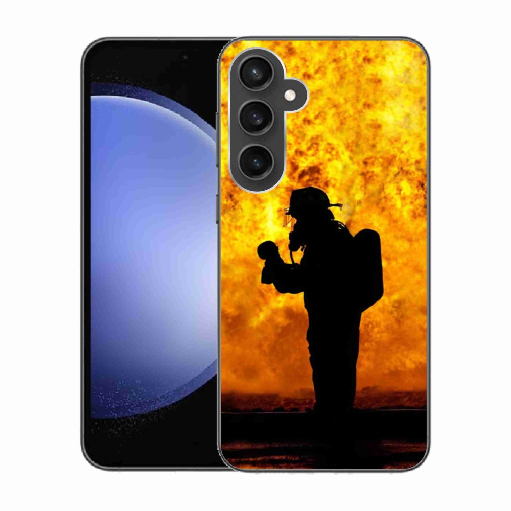 Gelový kryt mmCase na Samsung Galaxy S23 FE - hasič