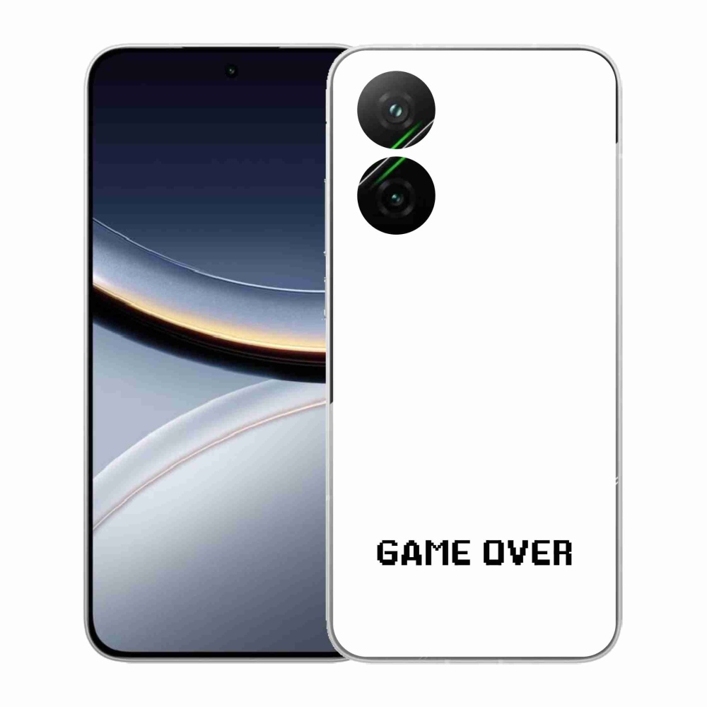 Gelový kryt mmCase na Xiaomi Poco F7 5G - game over bílé pozadí