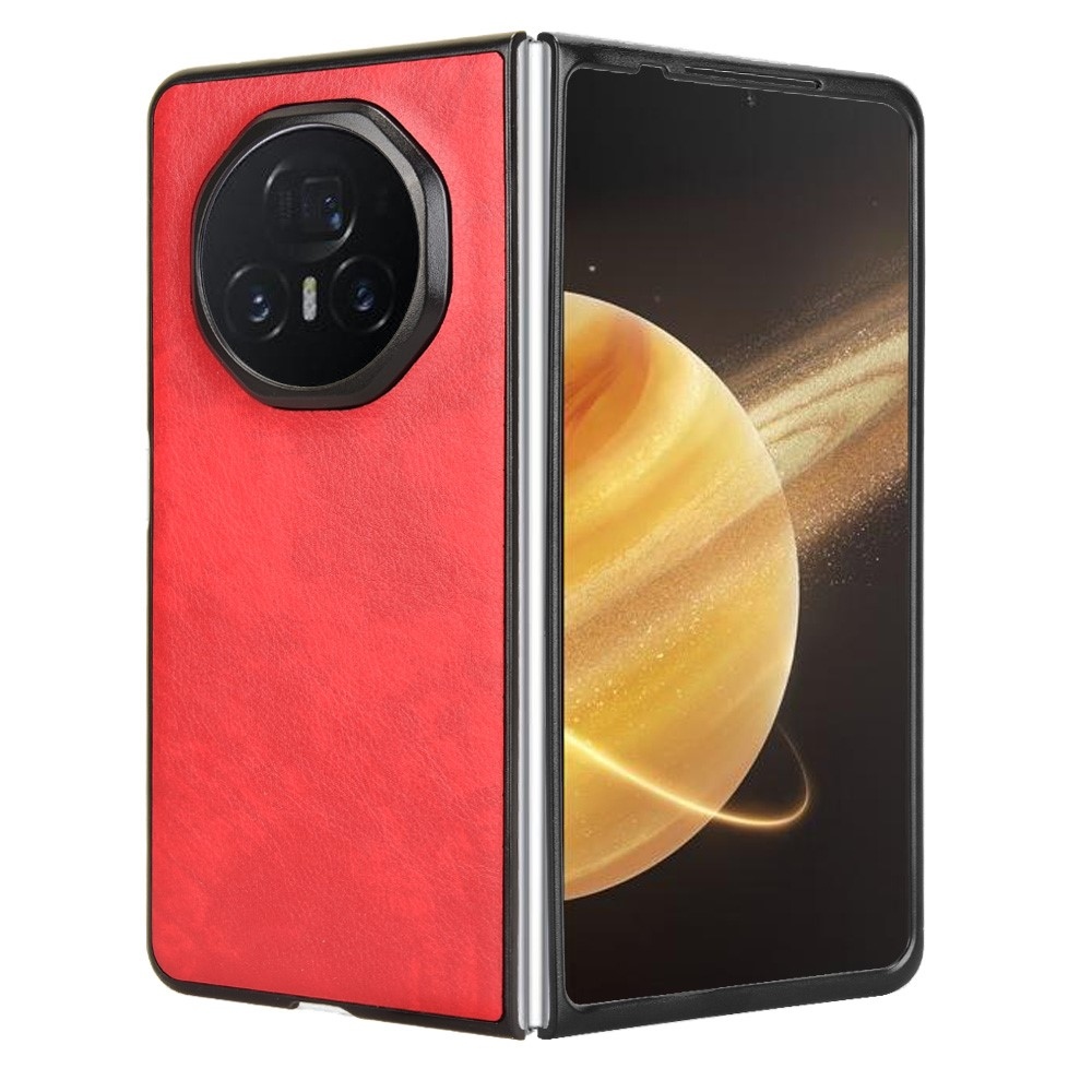 Texture plastový obal s umělou kůží na Honor Magic V3 - červený