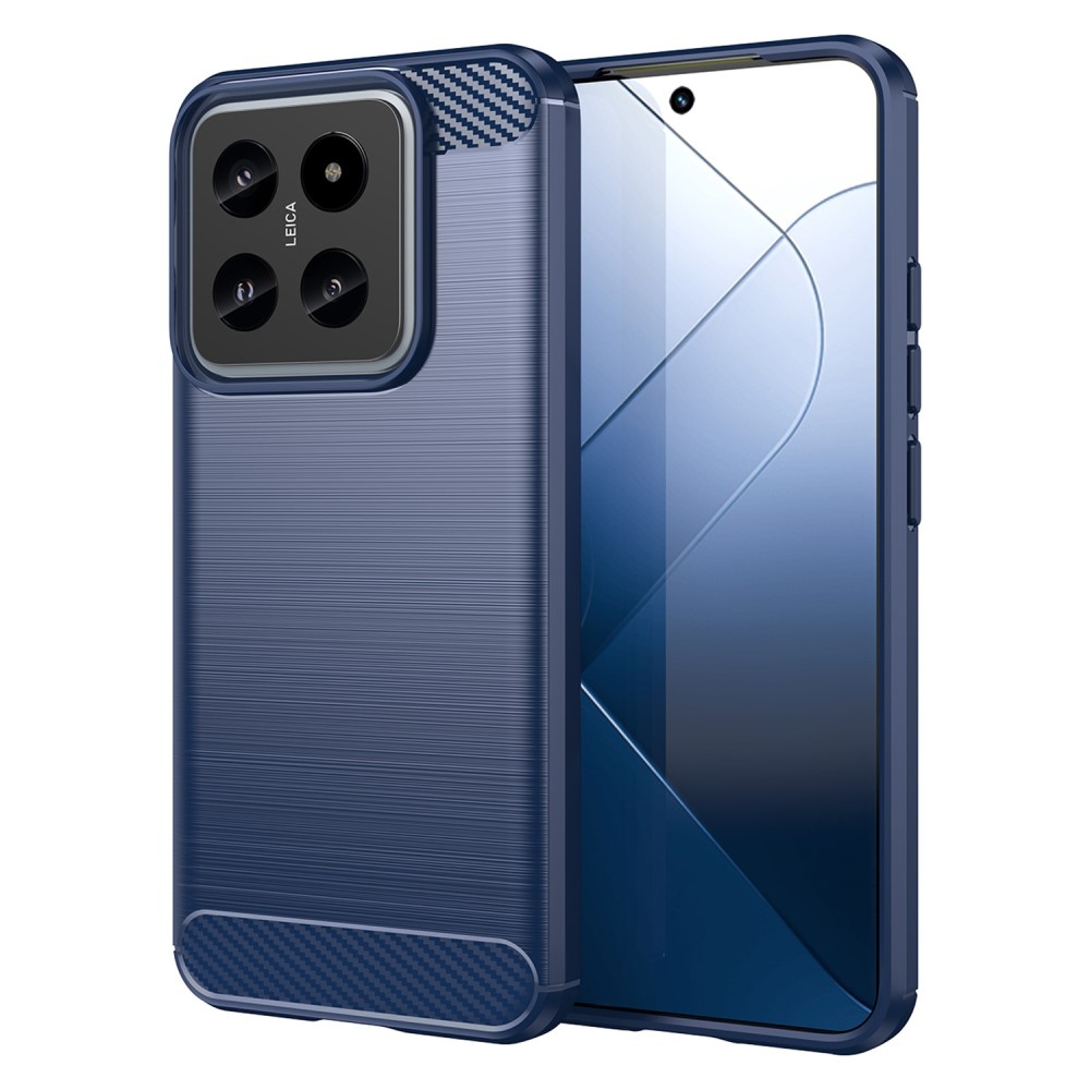 Carbon odolný gelový obal na Xiaomi 14 - modrý
