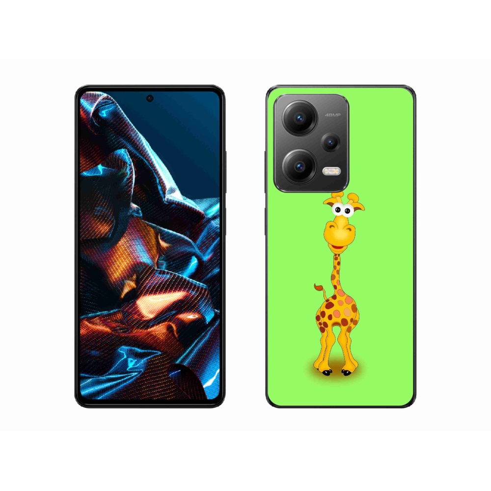 Gelový kryt mmCase na mobil Xiaomi Redmi Note 12 Pro 5G - kreslená žirafa