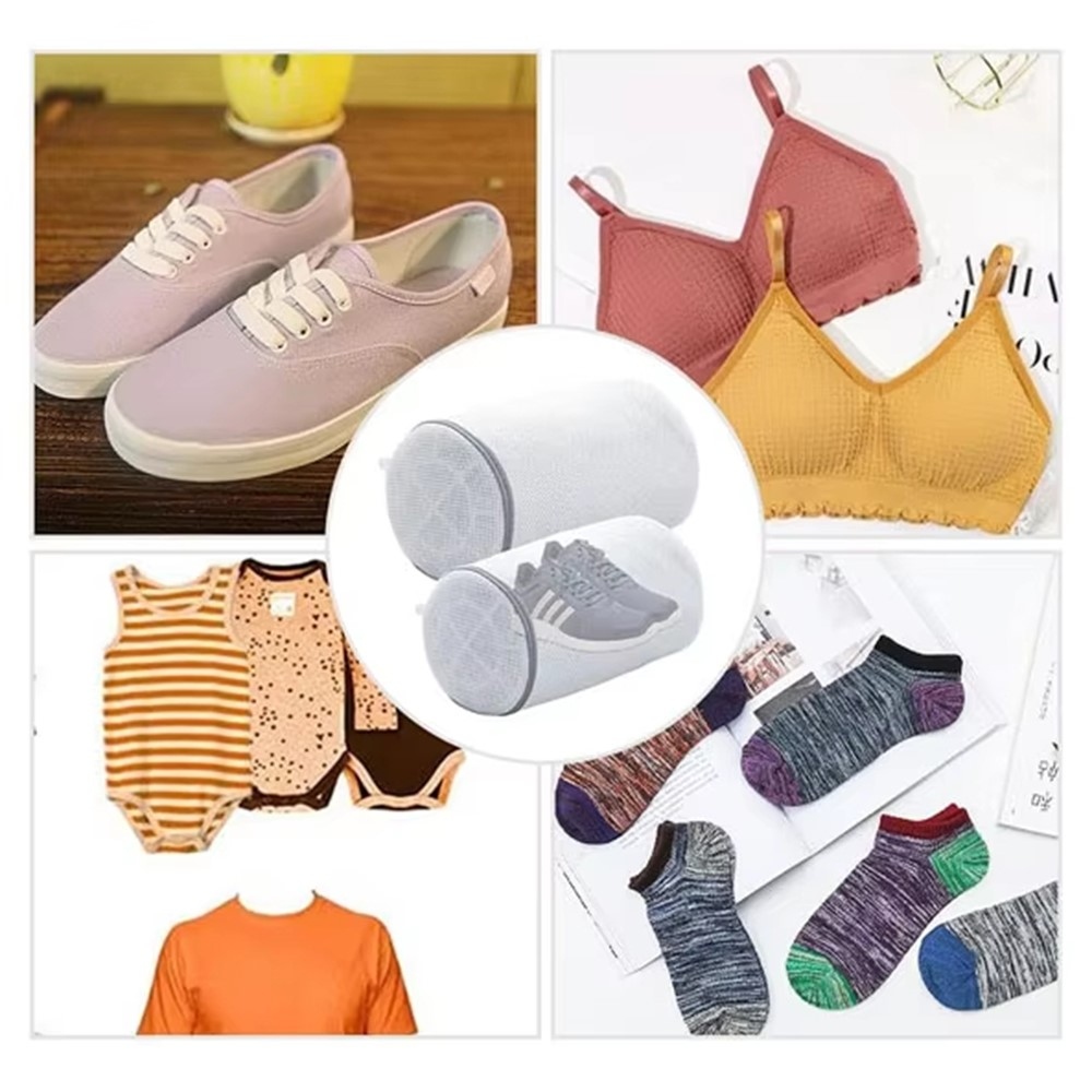 Síťovaný prací vak na obuv se zipem - velikost L