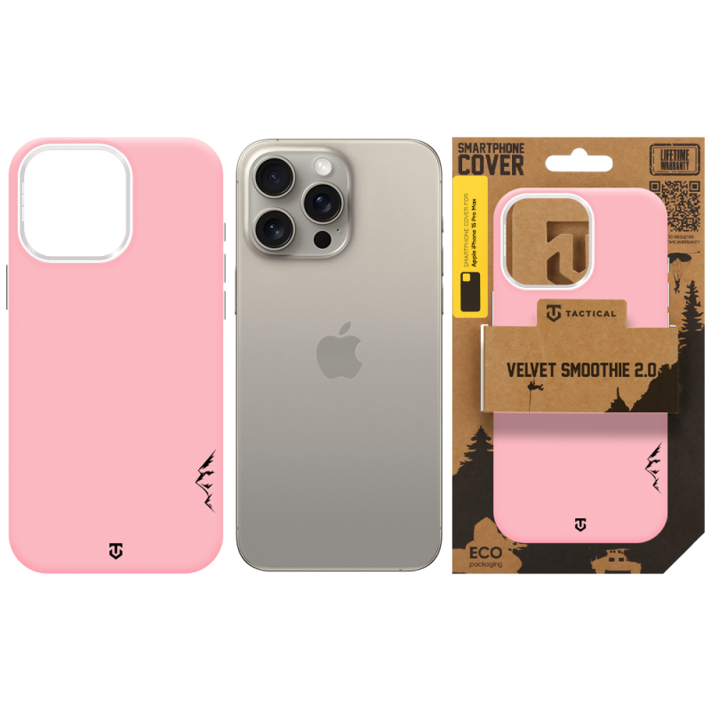 Tactical MagForce Velvet Smoothie 2.0 Kryt pro Apple iPhone 15 Pro Max Pink Panther