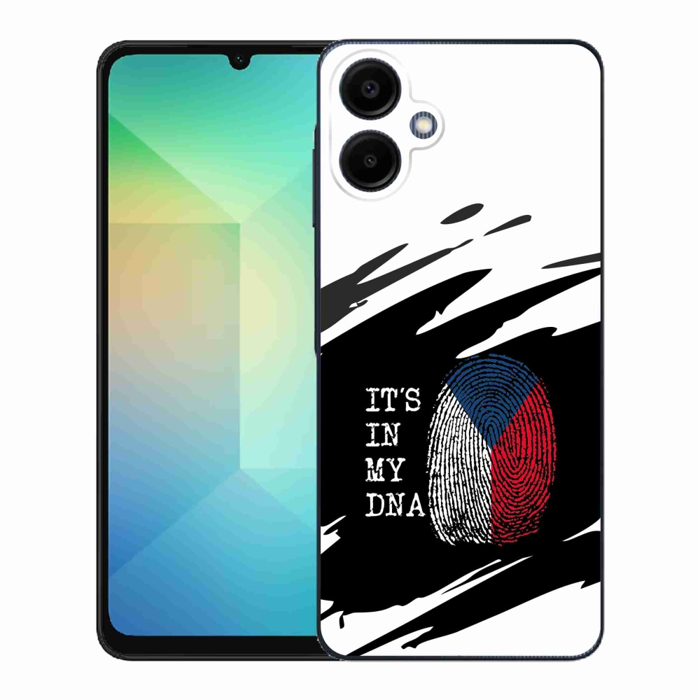 Gelový kryt mmCase na Samsung Galaxy A06 4G - vlajka otisk prstu černobílé pozadí