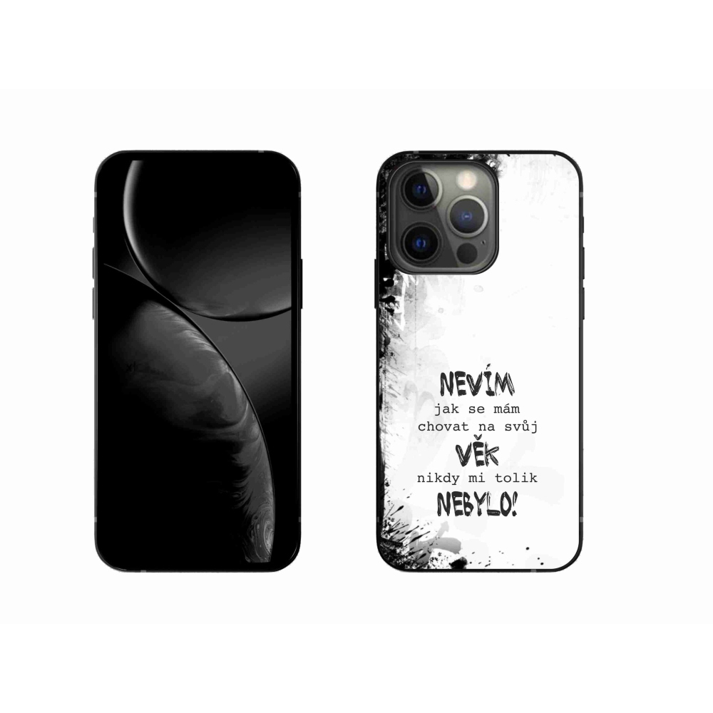 Gelový kryt mmCase na iPhone 13 Pro 6.1 - vtipný text 14 bílé pozadí