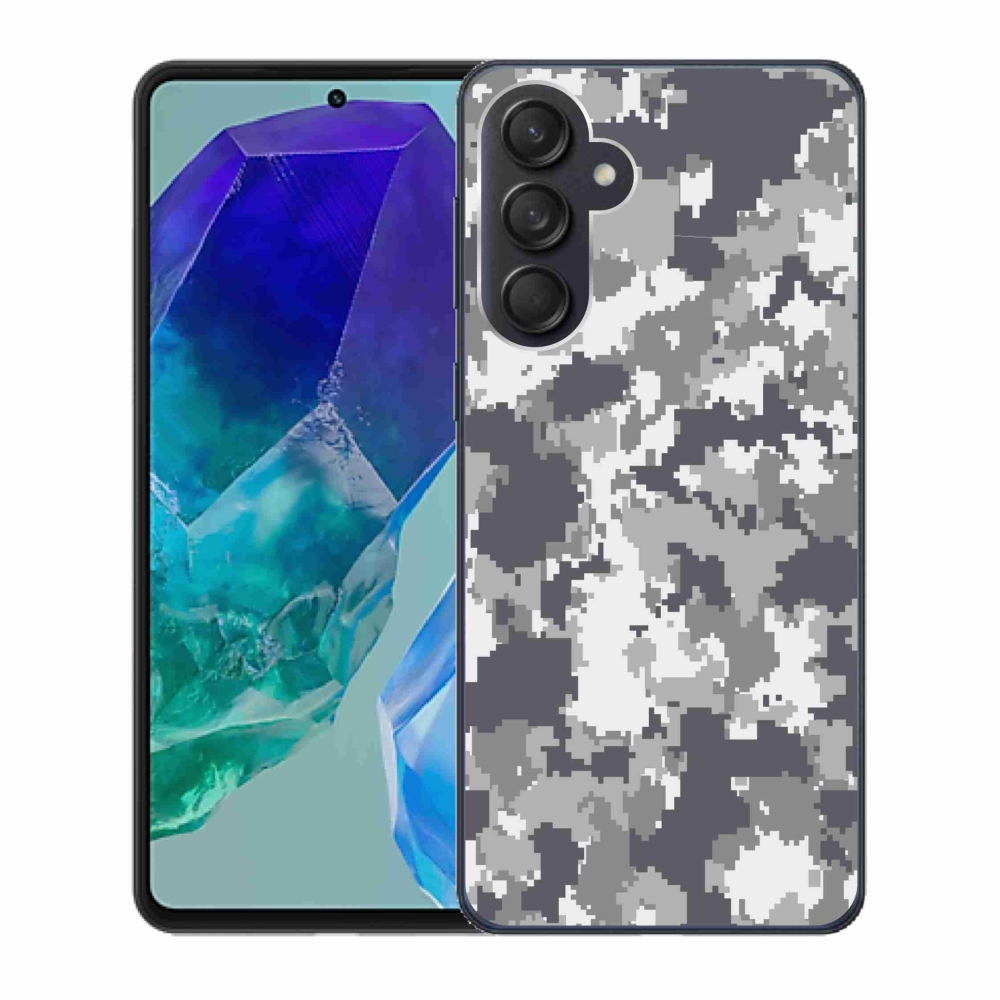 Gelový kryt mmCase na Samsung Galaxy M55 5G - maskáčový vzor 2
