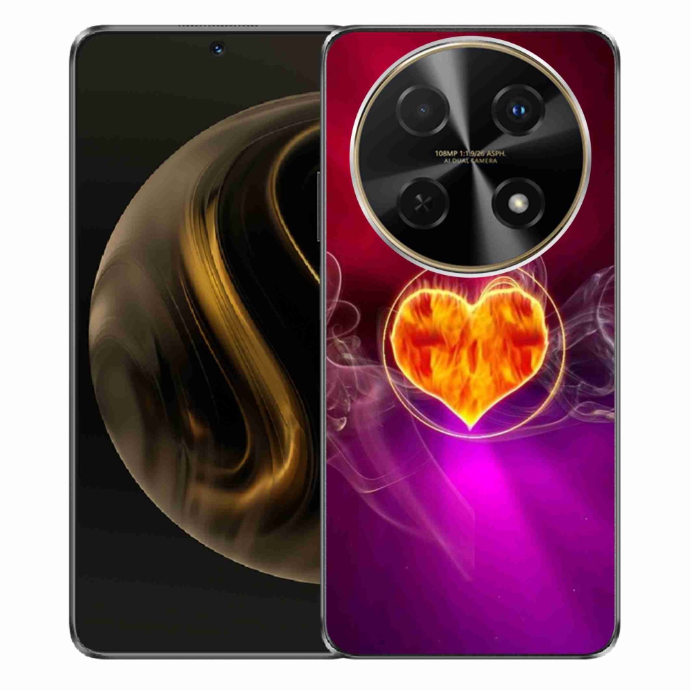 Gelový kryt mmCase na Huawei Nova 12i - ohnivé srdce