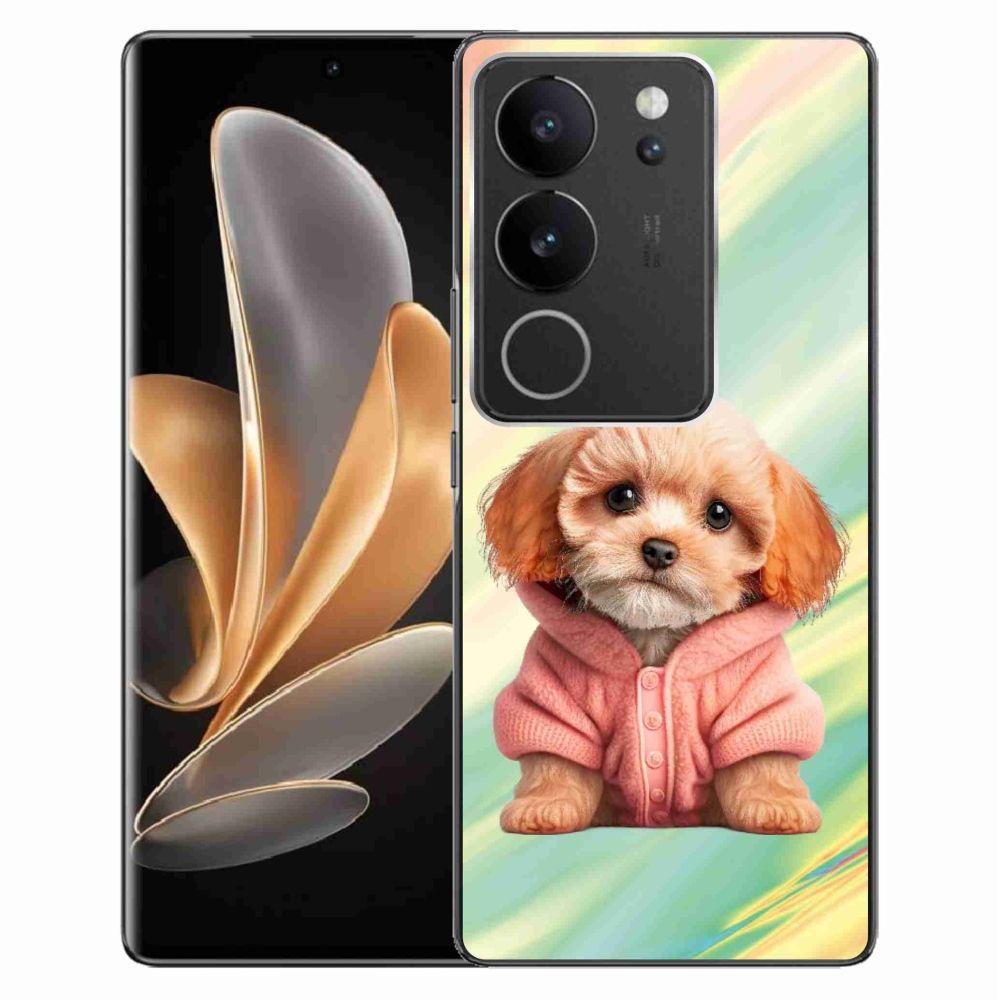Gelový kryt mmCase na Vivo V29 5G - štěně ve svetru