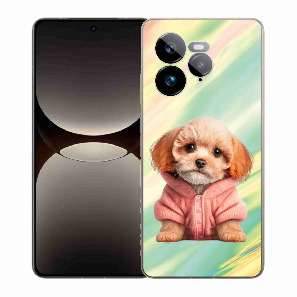 Gelový kryt mmCase na Realme GT 7 Pro 5G - štěně ve svetru