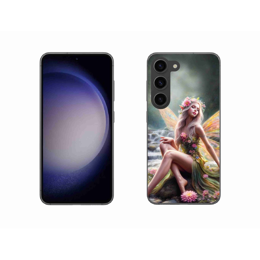 Gelový kryt mmCase na Samsung Galaxy S23 5G - motýlí žena 1