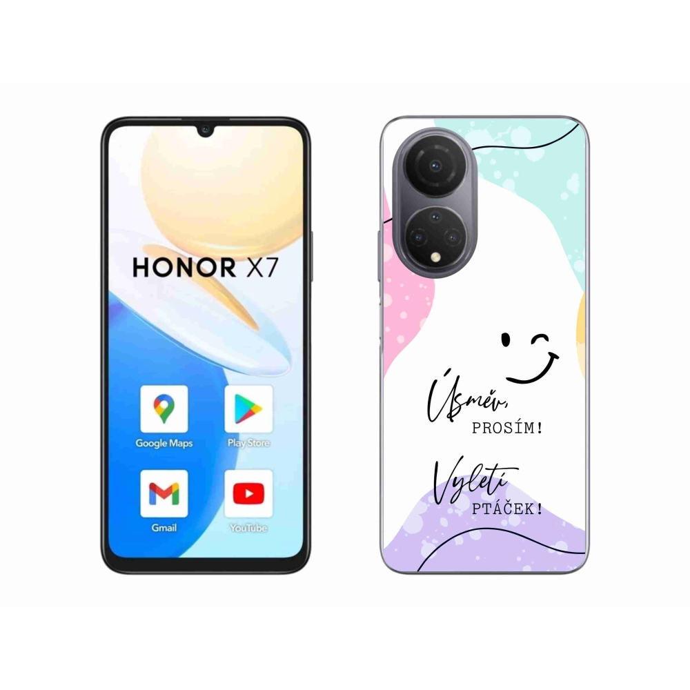 Gelový kryt mmCase na Honor X7 - vtipný text 4 bílé pozadí