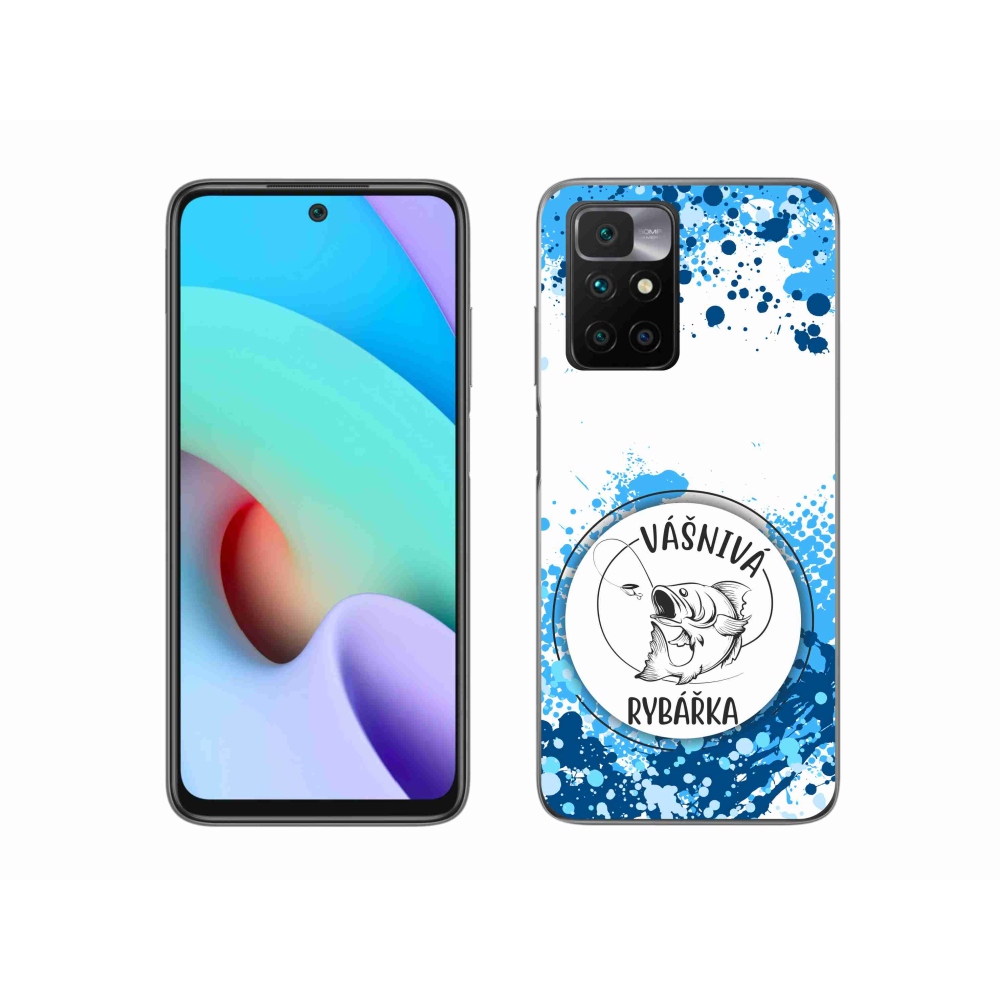 Gelový kryt mmCase na Xiaomi Redmi 10/Redmi 10 (2022) - vášnivá rybářka bílé pozadí
