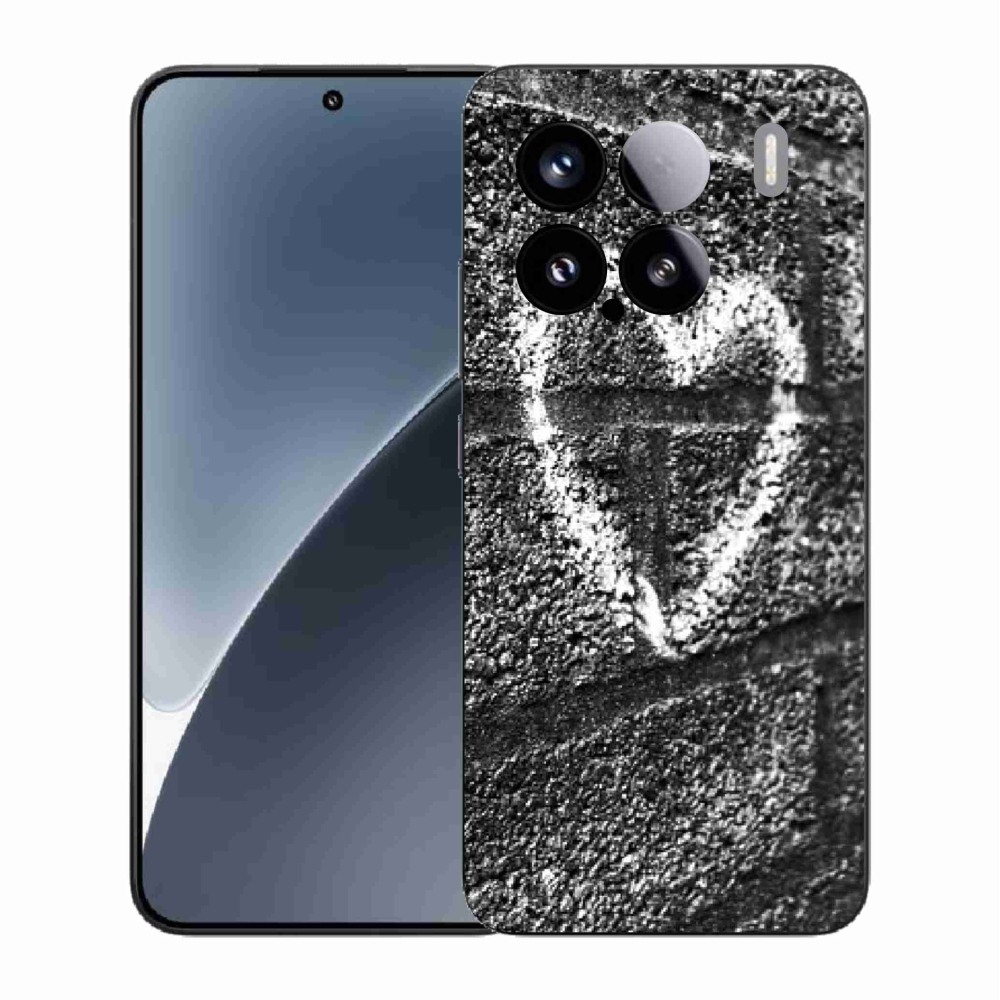 Gelový kryt mmCase na Xiaomi 15 - srdce na zdi
