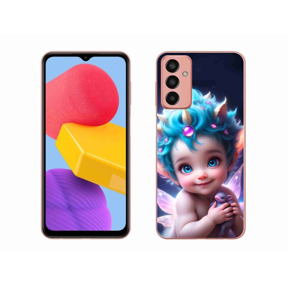 Gelový kryt mmCase na Samsung Galaxy M13 - dítě s motýlími křídly