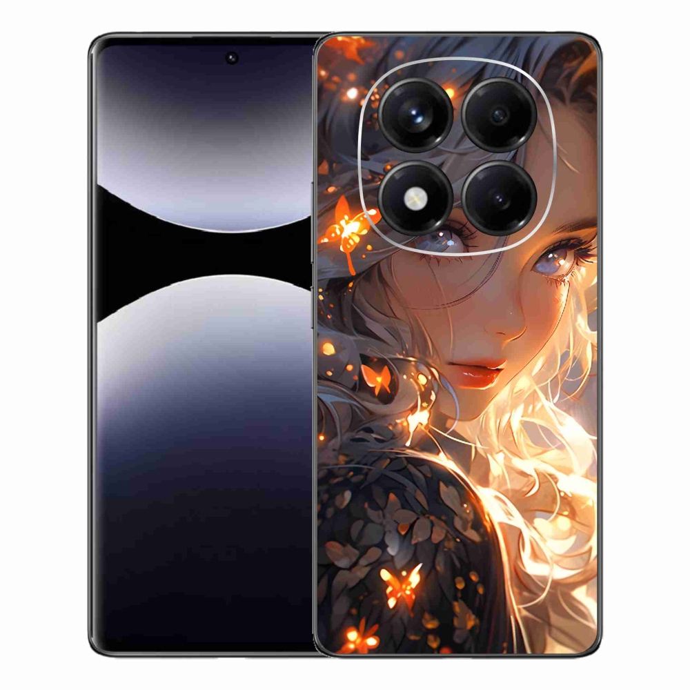 Gelový kryt mmCase na Xiaomi Redmi Note 14 Pro - dívka a motýli
