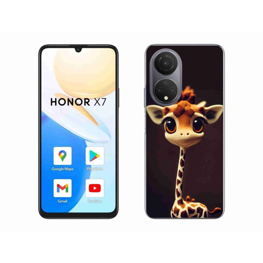 Gelový kryt mmCase na Honor X7 - malá žirafa
