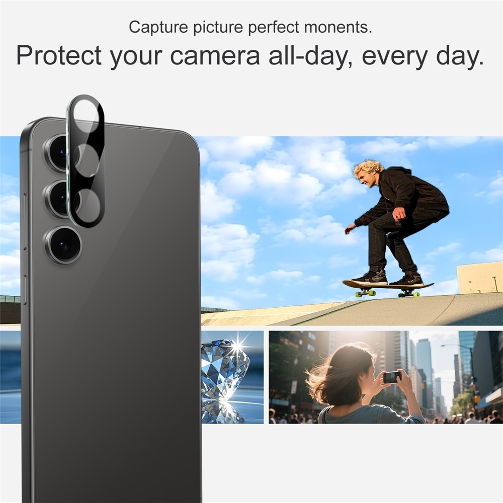 IMK sklo čočky fotoaparátu na Samsung Galaxy S25 FE - černé