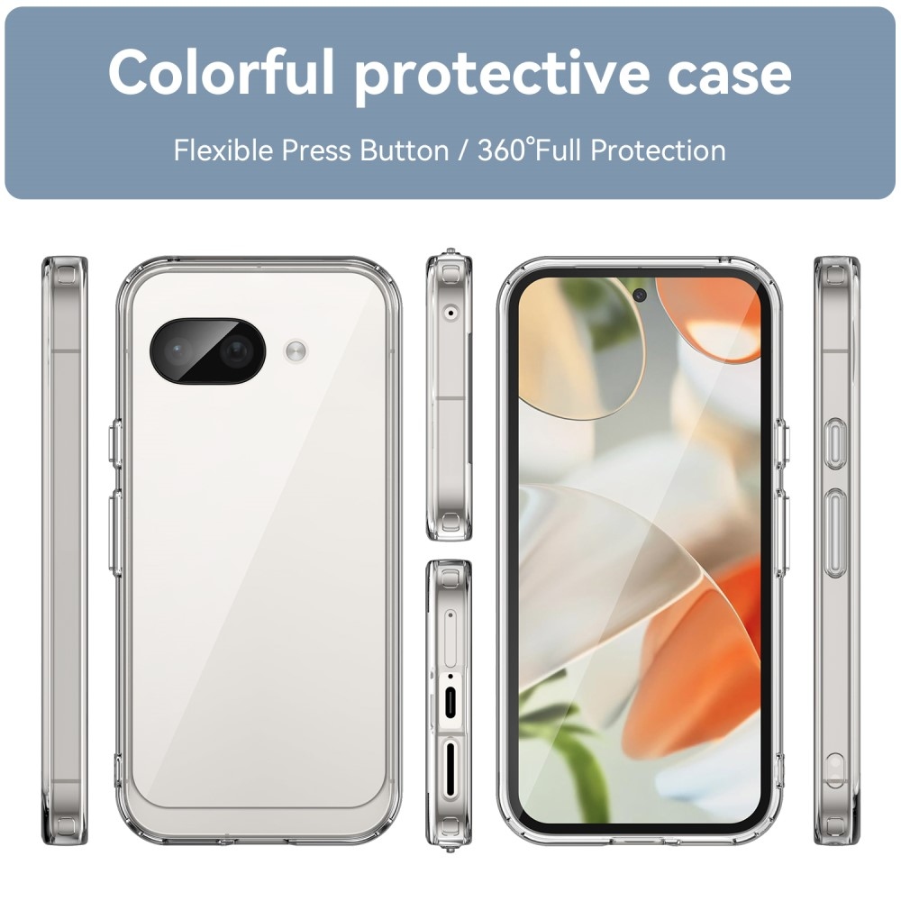 Gelový obal s pevnými zády na Google Pixel 9a - průhledný