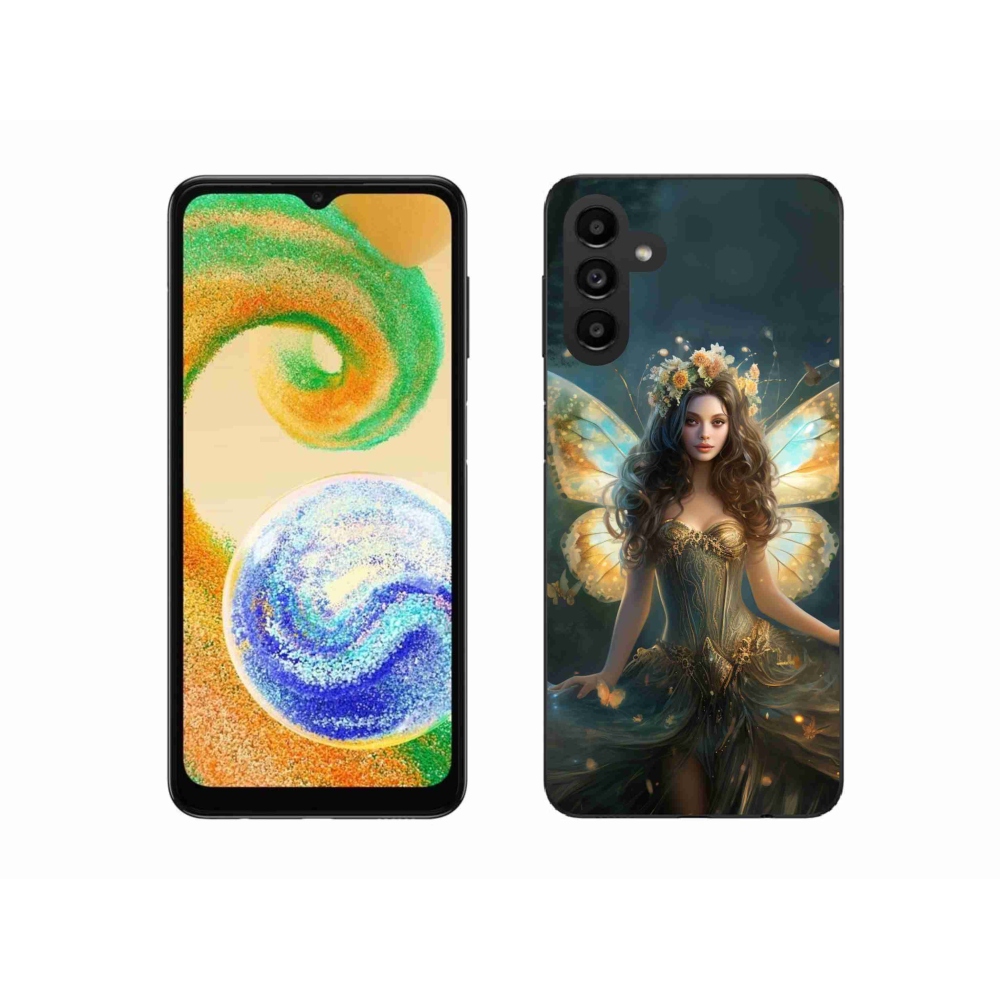Gelový kryt mmCase na Samsung Galaxy A04s (164.7x76.7x9.1mm) - motýlí žena