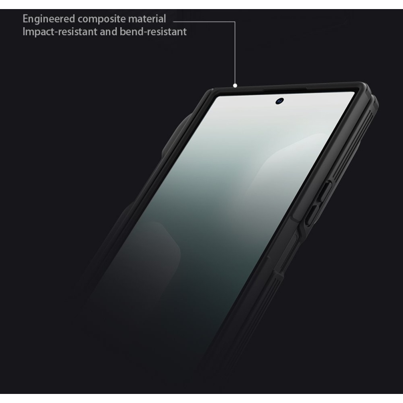Nillkin CamShield Prop Magnetic Pen Slot Zadní Kryt pro Samsung Galaxy Z Fold 7 Transparent Black