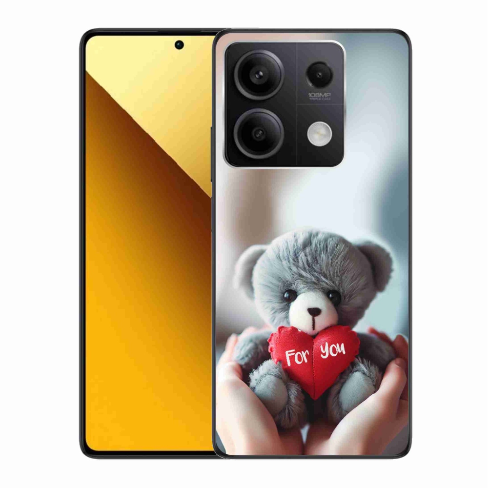 Gelový kryt mmCase na Xiaomi Redmi Note 13 5G - medvídek pro zamilované
