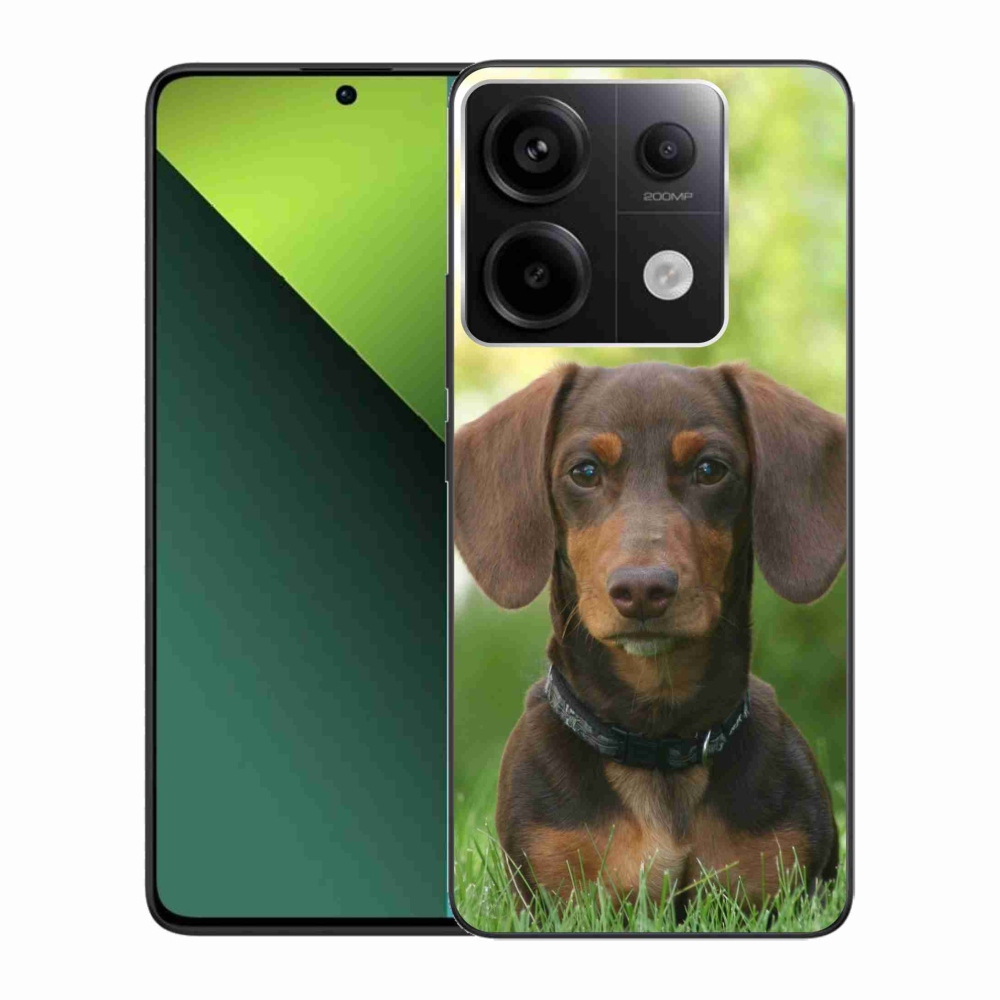 Gelový obal mmCase na Xiaomi Redmi Note 13 Pro 5G/Poco X6 5G - hnědý jezevčík