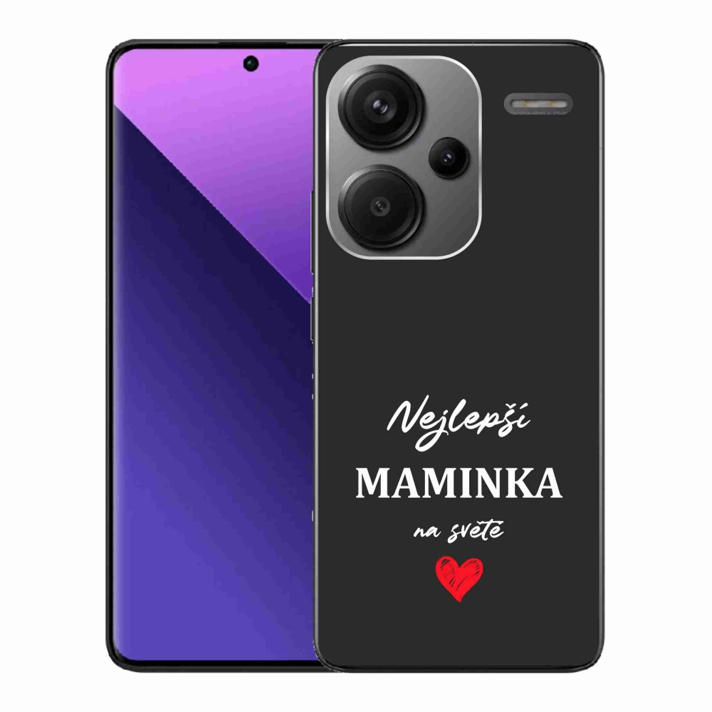 Gelový kryt mmCase na Xiaomi Redmi Note 13 Pro+ 5G - nejlepší maminka 1 černé pozadí