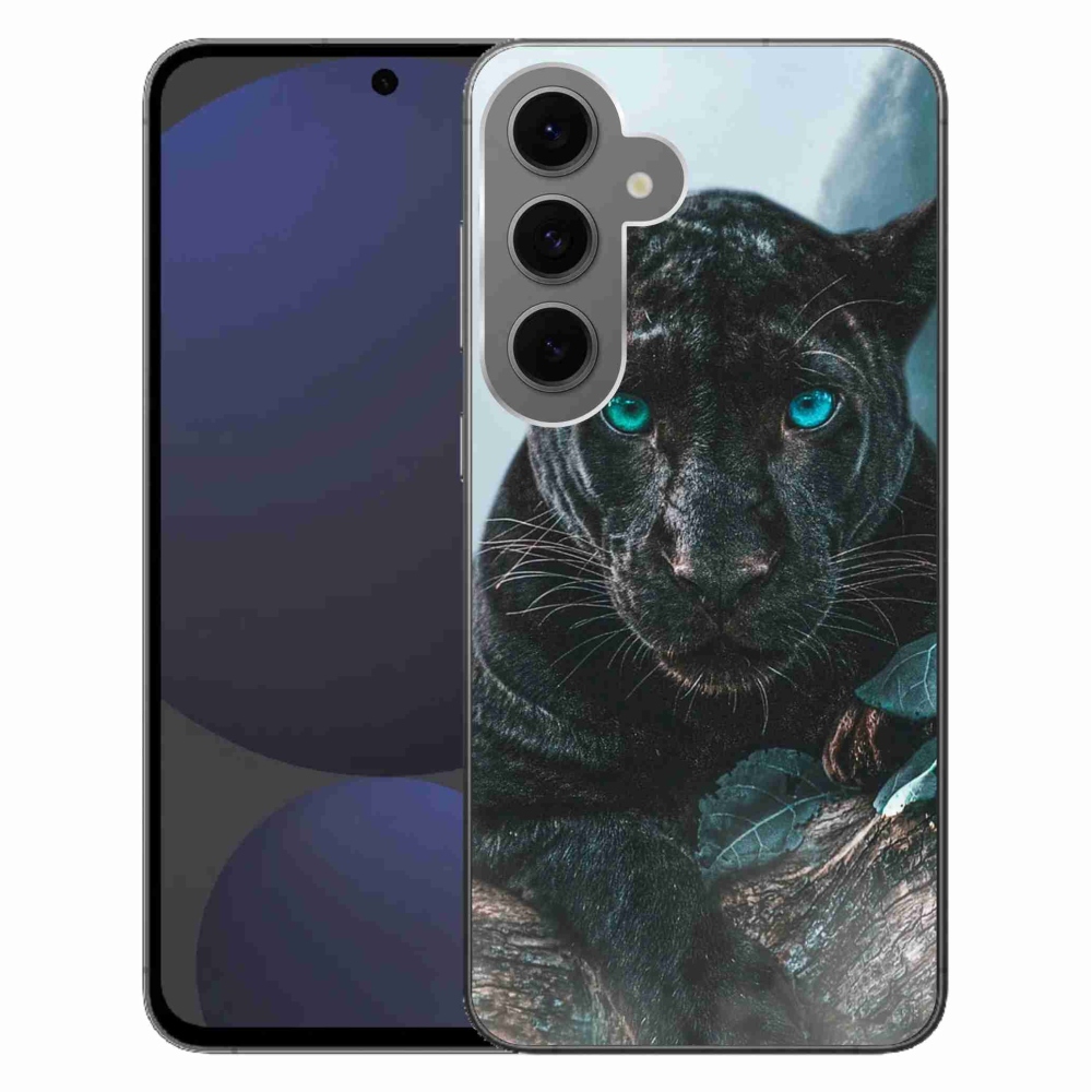 Gelový kryt mmCase na Samsung Galaxy S24 FE - černý panter