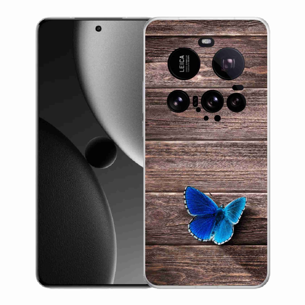 Gelový kryt mmCase na Xiaomi 15 Ultra - modrý motýl 1