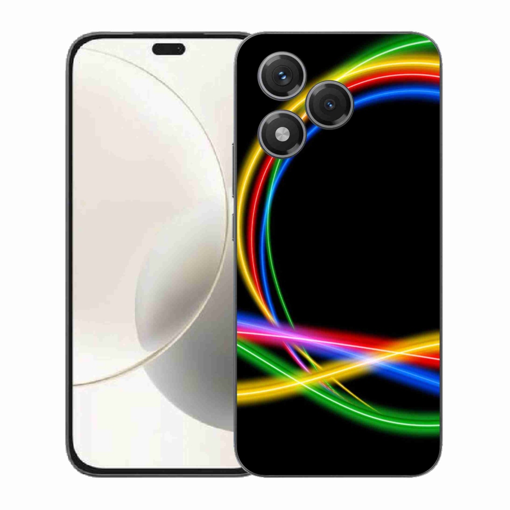 Gelový kryt mmCase na Honor 400 Lite - neonové kruhy