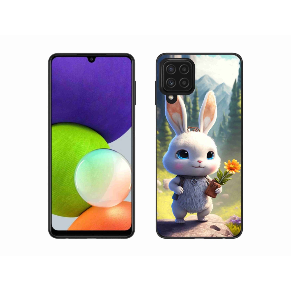 Gelový kryt mmCase na Samsung Galaxy A22 4G - roztomilý králíček