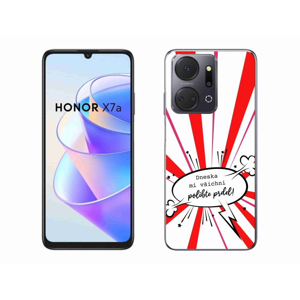 Gelový kryt mmCase na Honor X7a - vtipný text 15 bílé pozadí