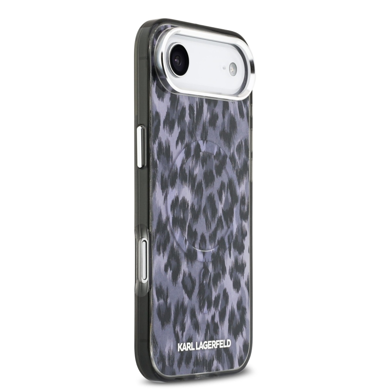 Karl Lagerfeld IML Leopard MagSafe Zadní Kryt pro iPhone Air Grey