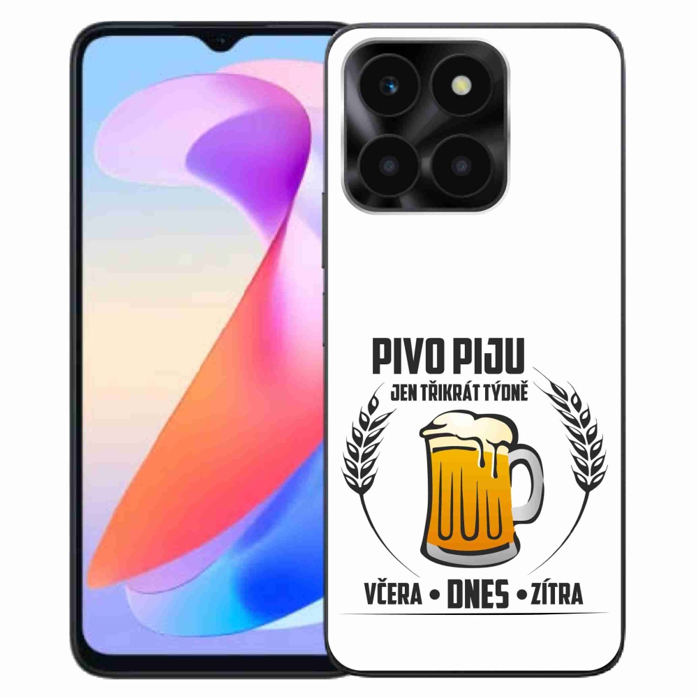 Gelový kryt mmCase na Honor X6a - pivní motiv bílé pozadí